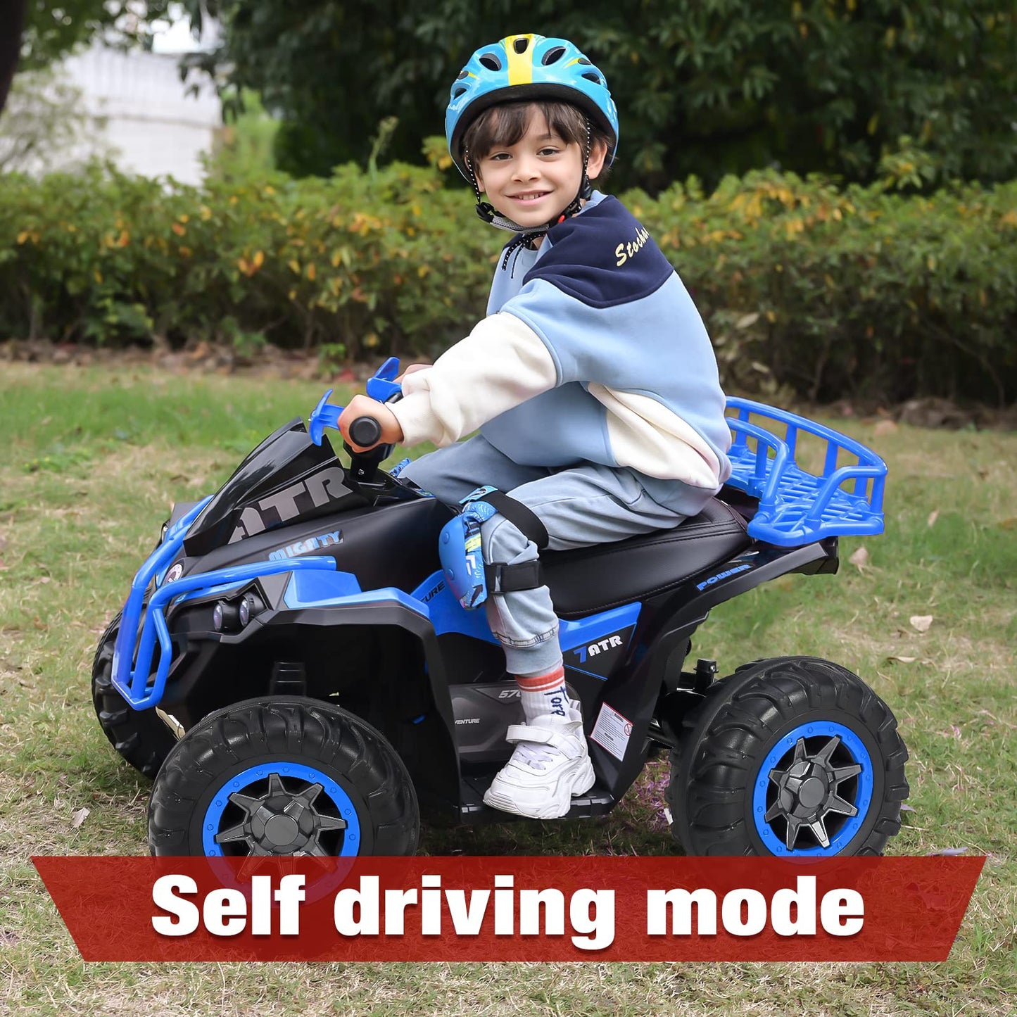 Soar Remote Control Four Wheeler for - Electirc Toddler 4 Wheeler for 3-6, Ride on ATV 12v Battery Powered, Kids Quad with LED L