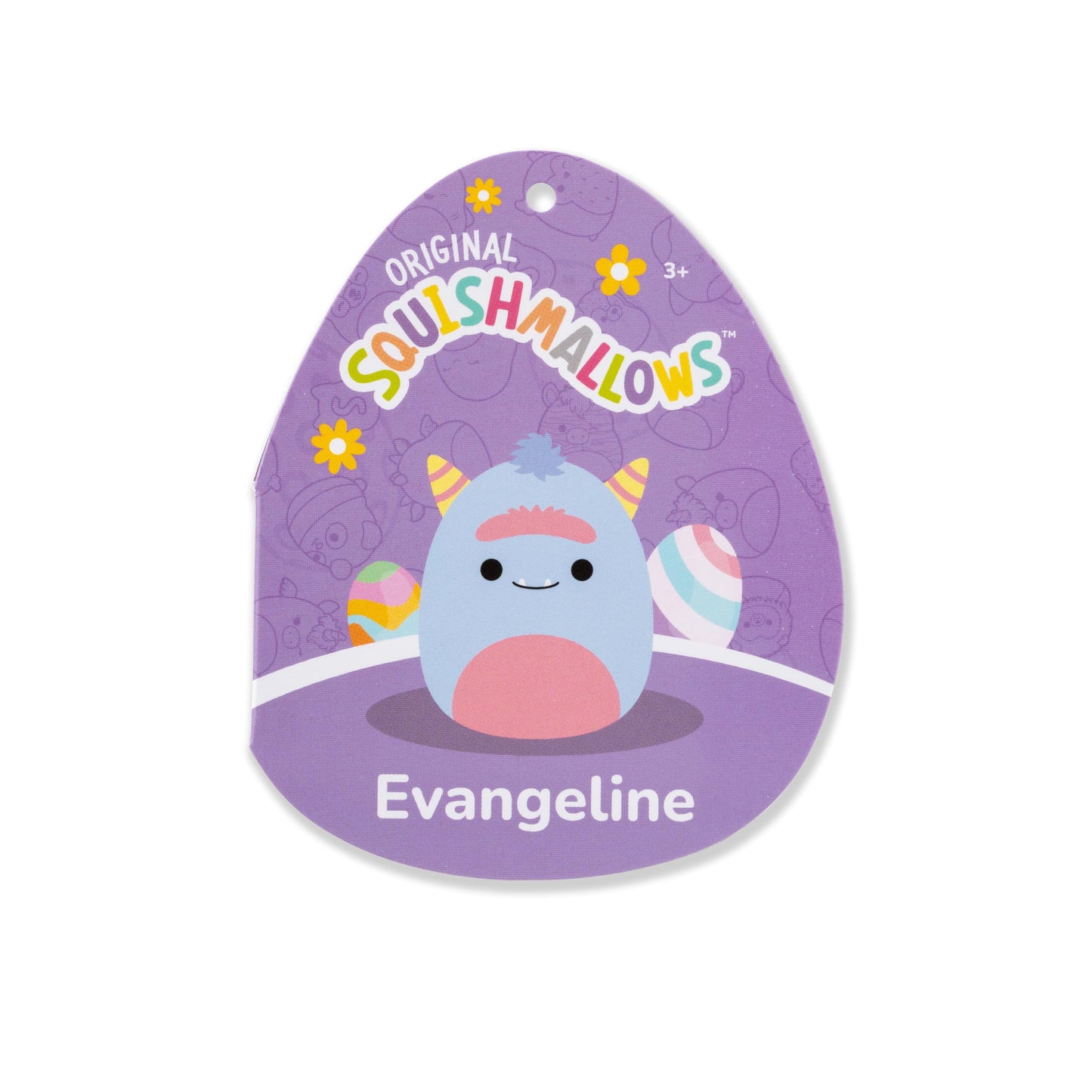 Squishmallows Original 8In Evangeline The Blue Monster - Official Jazwares Easter Plush (Little)