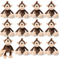 Blueweenly 12 Pcs Monkey Stuffed Animals for Kids 9.8 Inch Plush Monkey Jungle Themed Animals Toys Christmas Plushies Forest Gif