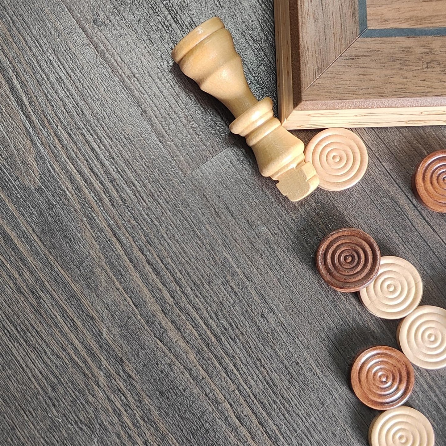 Hellpnoom 30 Pieces Of Checkers Just One Game- Wooden Chess Pieces Only-Checkers Pieces