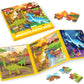 Synarry Magnetic Dinosaur Puzzles For Kids Ages 3-5, 20 Pieces Puzzles For Toddlers 2-4, Children Travel Activity Toys Games Gifts For Kids Boys Girls Ages 3 4 5 In Car Airplane Magnet For Road Trip