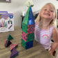 Createon Crayola Glitter Magnetic Tiles, Building Set For Kids, Magnetic Tiles, Magnetic Building Toys For Kids, Stem Easter Toys For Boys And Girls Ages 3 And Up, 36-Piece Set (Glitter)
