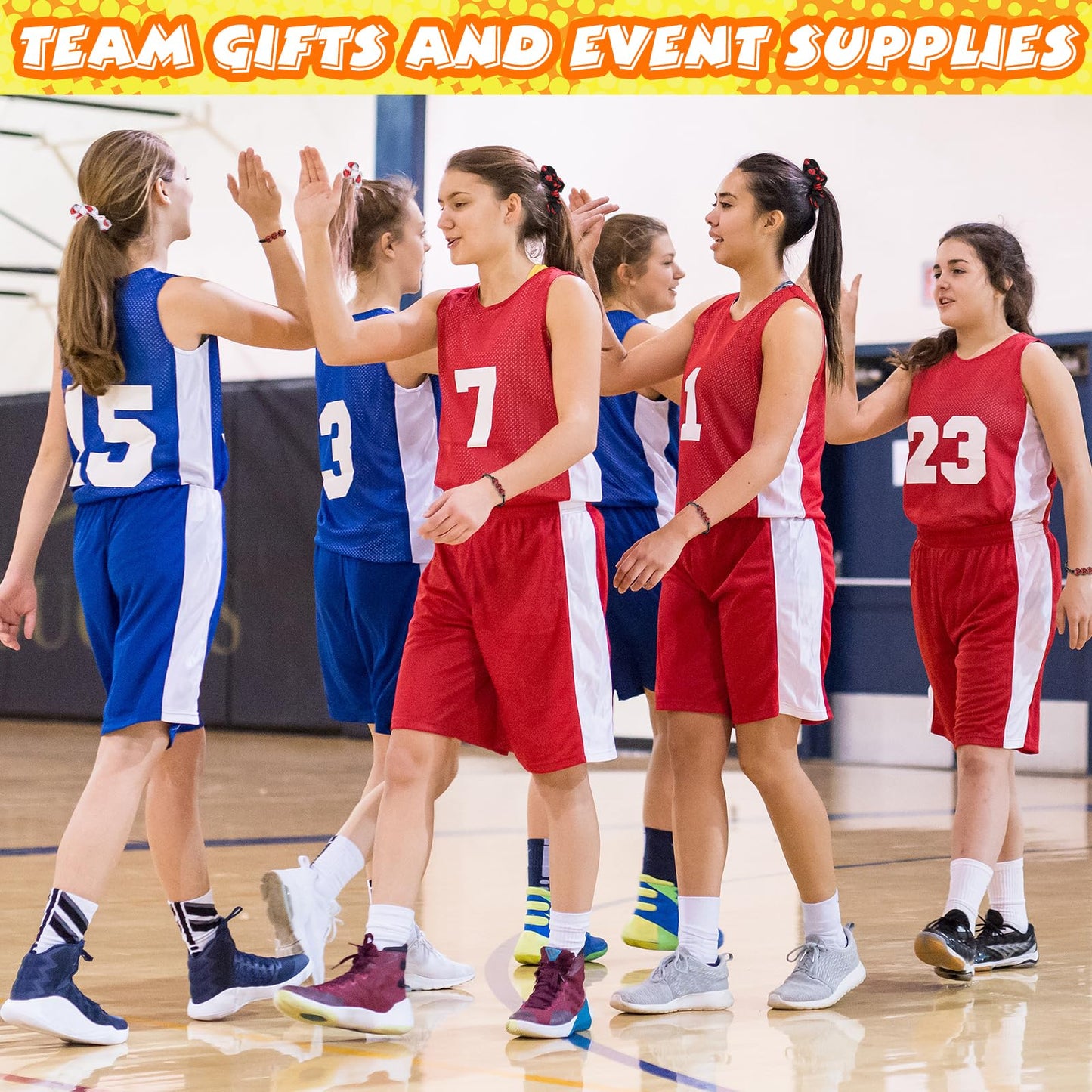 86 Pcs Basketball Party Favors, 50 Pcs Basketball Stickers, 12 Sports Stress Ball Mini Foam Ball, 12 Charm Bracelets 12 Scrunchi