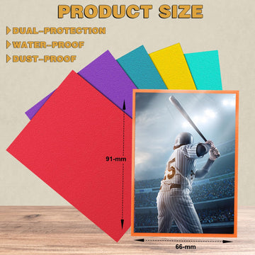 600 Count Card Sleeves Toploaders For Trading Cards, 6 Colors Soft Baseball Card Sleeve For Standard Cards, Fit For Mtg, Footbal