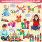 Lotmey 132PCS Magnetic Tiles with 2 Cars Deluxe Set, 3D Magnetic Building Blocks, Preschool Magnetic STEM Toys Sensory Education