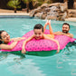 Big Joe Lagoon Lounger No Inflation Needed Pool Float, Summer Melon Double Sided Mesh, Quick Draining Fabric, 5 Feet Giant