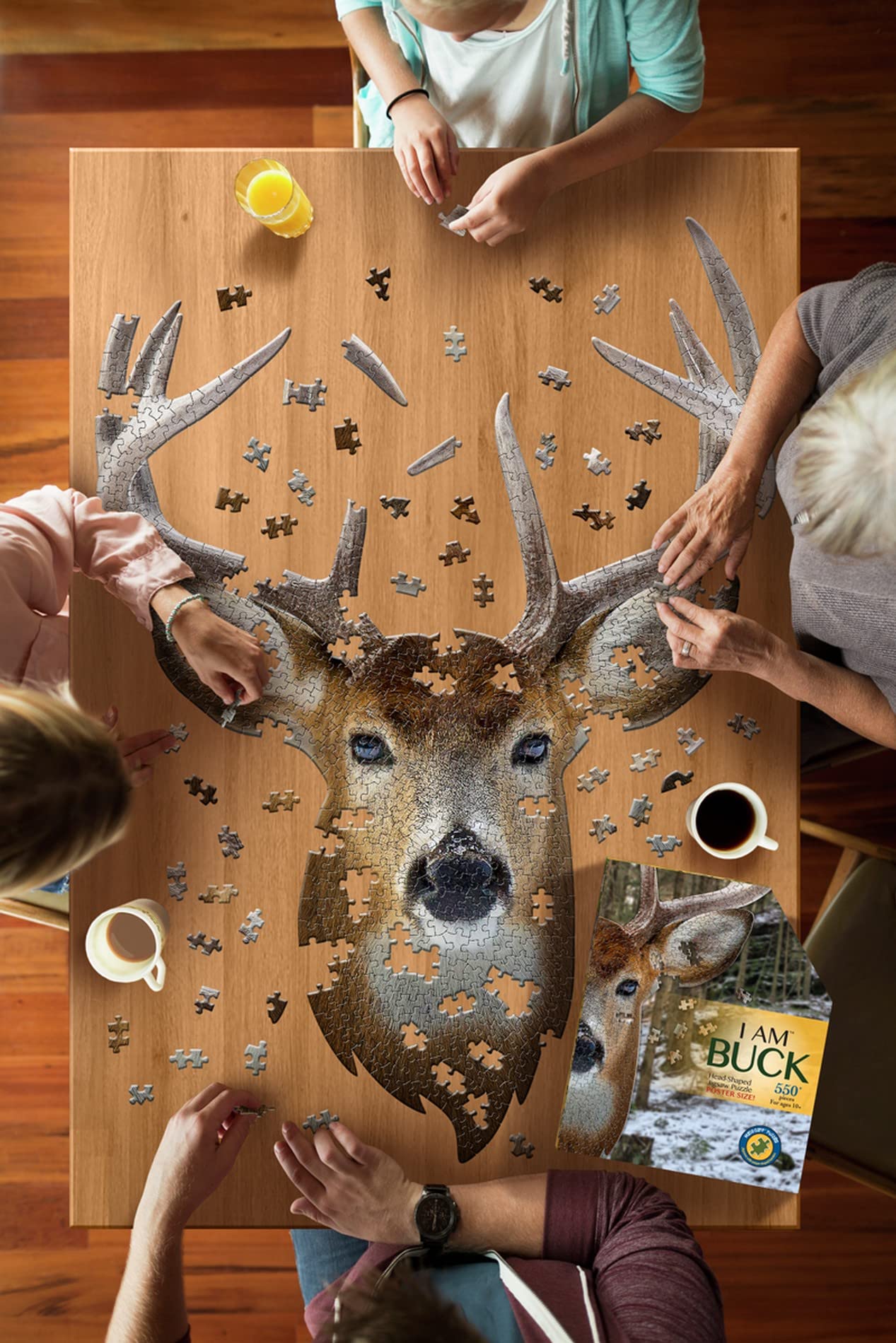 Madd Capp Puzzles - I Am Buck - 550 Pieces - Animal Shaped Jigsaw Puzzle