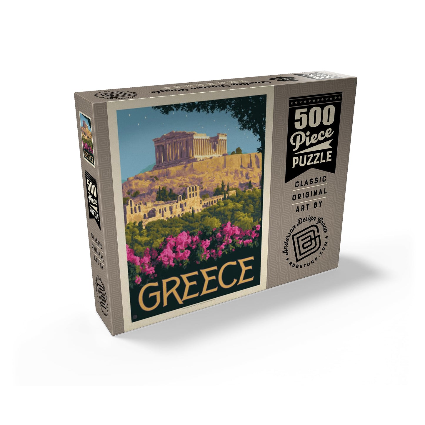 Mypuzzle Greece: The Parthenon, Vintage Poster - Premium 500 Piece Jigsaw Puzzle For Adults