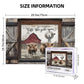 Highland Cow Jigsaw Puzzles 1000 Pieces for Adults, Farm Animal & Daisies Country Scene, Rustic Window View Wooden Puzzle, Relax