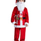 Ikali Kids Holiday Santa Claus Costume, Boys Children Christmas Costume Party Dress-Up Outfit With Hat & Mustache