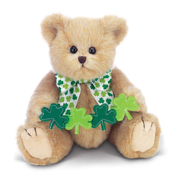 Bearington Conner Clovers Irish Plush Stuffed Animal Teddy Bear, 10''