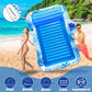 TURNMEON Extra Large Inflatable Tanning Pool Float Lounger with Backrest & Drink Holder, Pink/Blue, Water-Filled, Perfect for Pool Parties