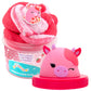 Original Squishmallows Calynda The Cow Premium Cloud Slime, 8 Oz. Fluffy Slime, Strawberry Scented, 3 Fun Slime Add Ins, Pre-Made Slime For Kids, Great 6 Year Old Toys, Super Soft Sludge Toy
