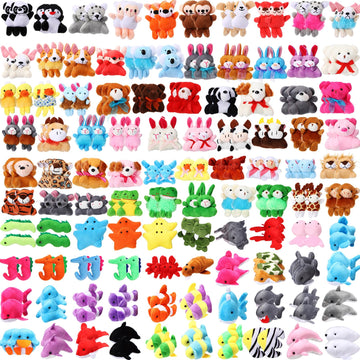Leyndo 200 Pcs Mini Stuffed Animals Bulk Small Stuffed Animals Keychain Tiny Plush Toys for Operation Christmas Classroom Reward