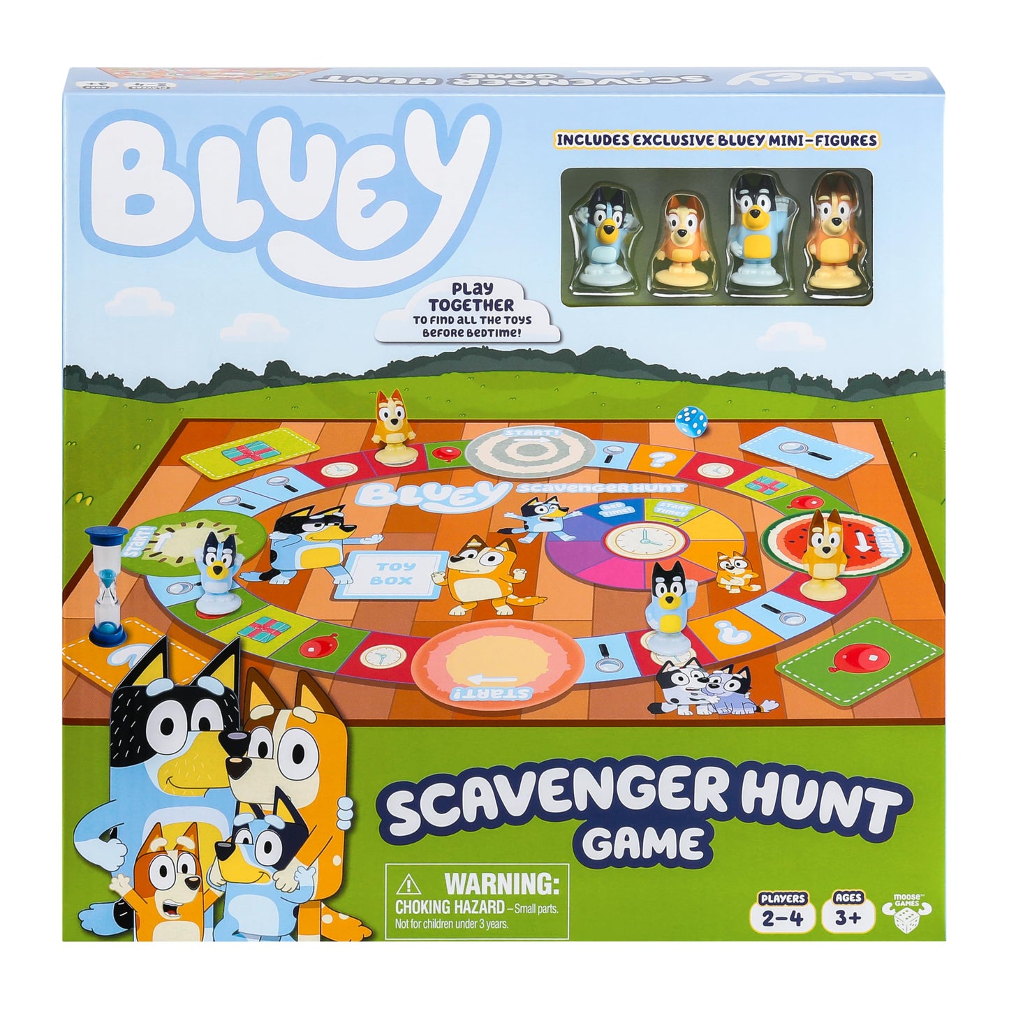 Bluey Scavenger Hunt Game. A Fun Board Game Full Of Fun Activities To Perform, Things To Find And Questions About To Answer