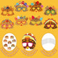 Jansun 24 PCS Thanksgiving Turkey Masks Craft Kit, DIY Paper Thanksgiving Crafts for Kids Make Your Own Turkey Mask Fall Party F