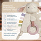 Itzy Ritzy - Bitzy Crinkle Sensory Toy Bunny With Crinkle Sound For Babies & Toddlers - Features Soft Braided Teething Ring & Textured Ribbons, Designed For Ages 0 Months And Up, Bunny