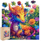 Qiuenisray Wooden Jigsaw Puzzles 500 Pieces-Dragon,Medium,16.3X16.5In,Royal,Wooden Puzzles For Adults,Unique Shape Animal Adult