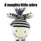 Ice King Bear Zebra Stuffed Animal Soft Plush Toy 10 Inches (Hand Knitted)