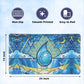 MTGPRO Playmat for MTG 24x14 Inches Playmat for Magic The Gathering with Non-Slip Rubber Base and Stitched Edges  Includes Storage Bag - Ideal for MTG/RPG/CCG Trading Game Card Mat(Blue)