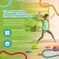 Playzone Balance Stepping Stones Obstacle Course For Kids Durable, Non-Slip Design Indoor And Outdoor Toys In 2 Fun Sizes, Set O