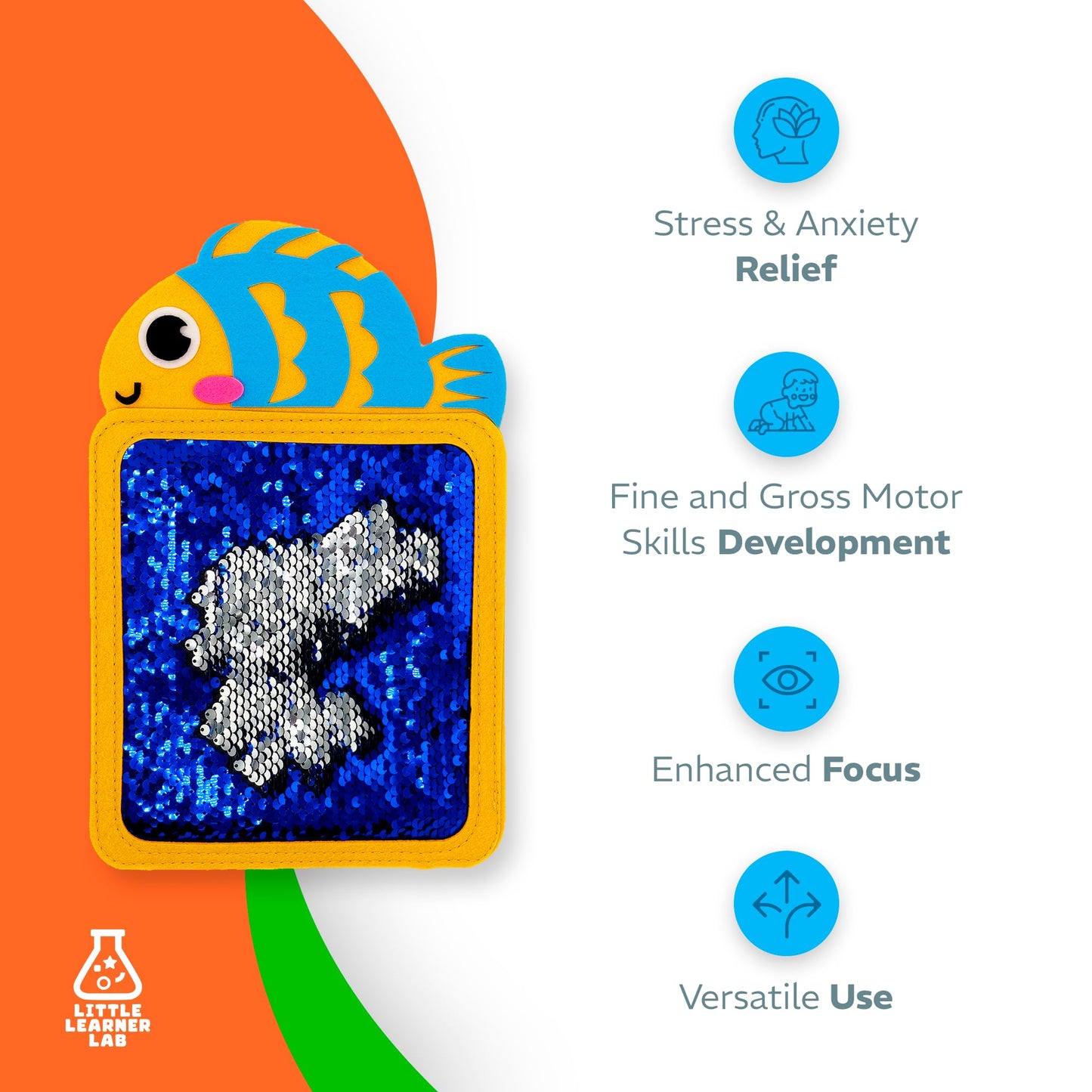 Little Learner Lab Sensory Zoo Buddies: 8-Pack Large Sensory Mats For Autistic Children | Sensory Toys For Kids With Autism | Se