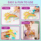 Klever Kits DIY Gel Art Suncatcher Kits for Kids, Paint Your Own Unicorn Window Art Kit with Photo Frame, Painting Arts and Craf