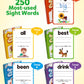 Coogam Sight Words Kids Learning Flash Cards, 250 Dolch Word Game Reading Vocabulary Card Montessori Toy For Kindergarten Preschool 3 4 5 Years Old Toddlers
