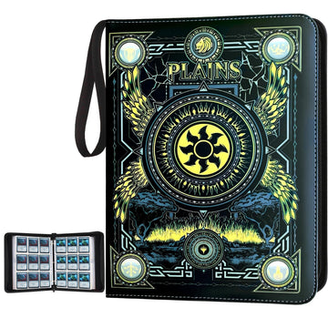 MTGPRO Trading Card Binder 9 Pocket Card Binder with Sleeves 720 Double Sided Pocket enhanced Collector Card Album Card Collection Folder for MTG TCG Yugioh Game Cards (Yellow)