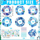Hollowfly 48 Sets Winter Wreath Craft Kits DIY Snowflake Wreath Hanging Ornaments Make Your Own Paper Craft with Stickers for Wi