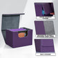 ZLCA Card Deck Box for Trading Cards  MTG Commander Deck Box Holds 120+ Single Sleeved  Leather Magnetic Card Storage Case Fits for TCG CCG Magic (Purple)