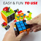 TOYAMBA Brick Cube Building Blocks Set - Mini Toy Included, Educational, Black Plastic, Compatible with Lego