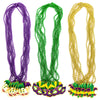 jollylife 21PCS Mardi Gras Beads Necklaces Bulk: Purple Gold Green Metallic Bead Carnival Parade Party Supplies