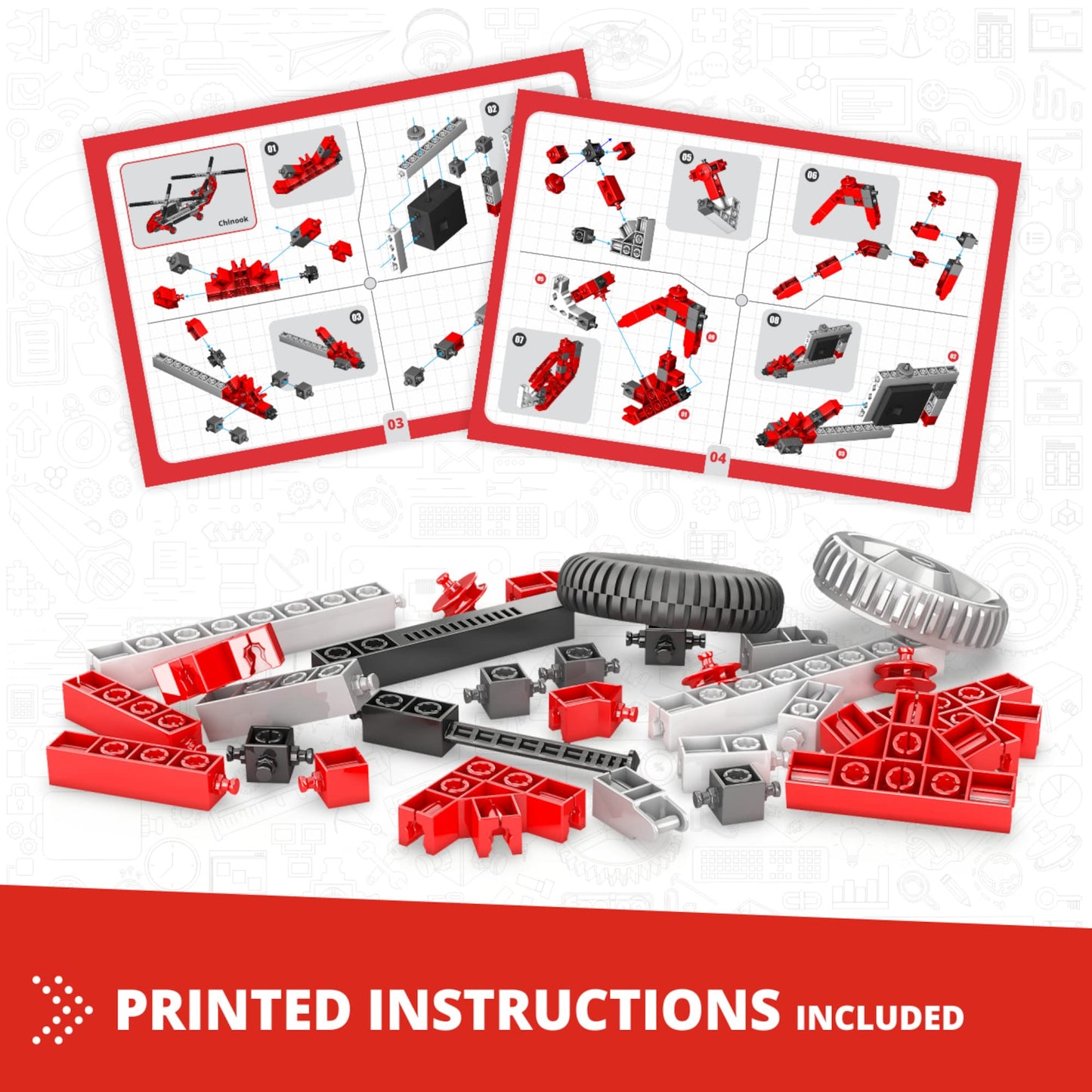 Engino- Inventor Stem Toys, 90 Motorized Models, Educational Toys For Kids 7+, Engineering Kit, Stem Building Toys, Gifts For Boys & Girls