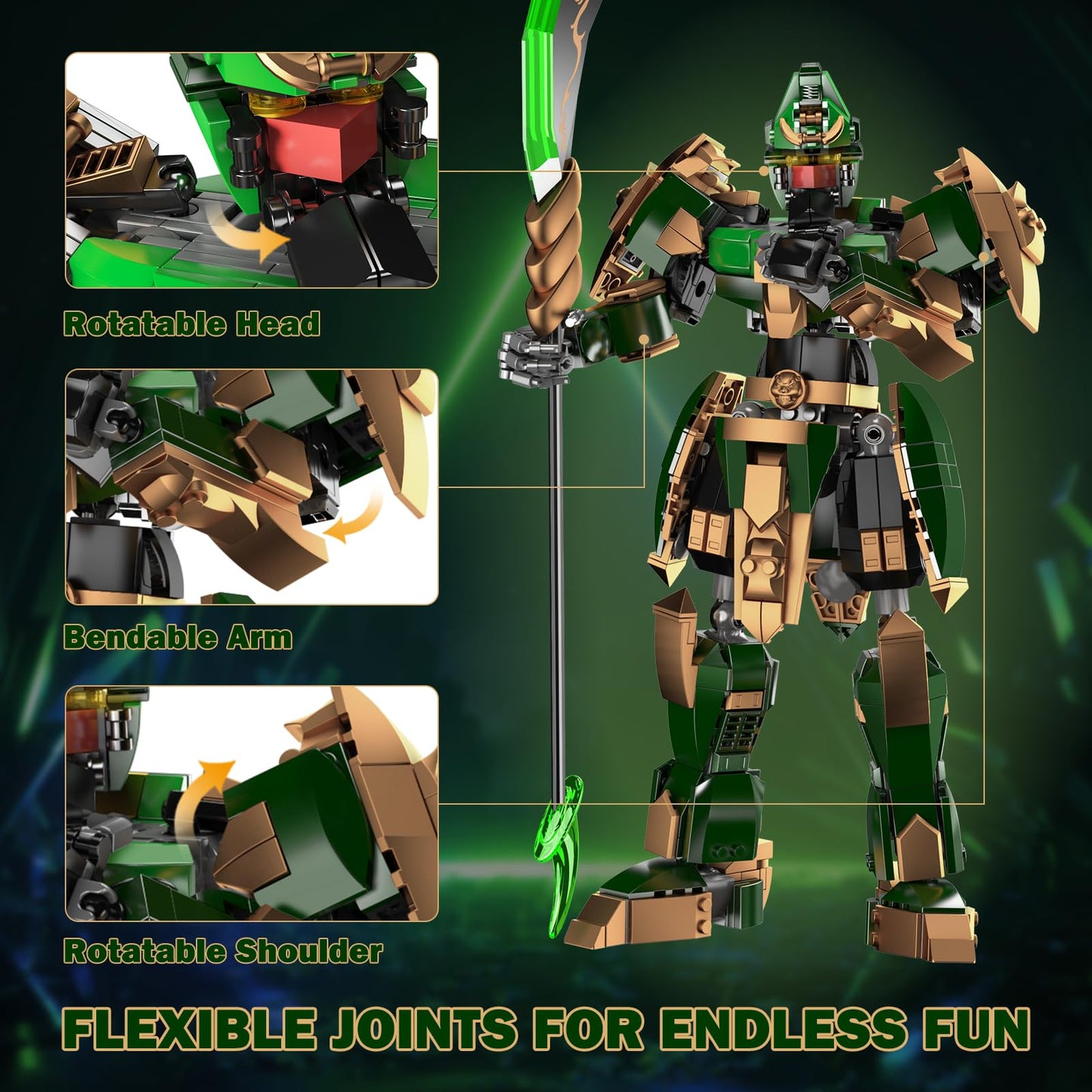 JMBricklayer Mech Sets Robot Building Blocks for mature-themeds 70125  Cool Mechs Warrior Hero Model Building Sets for Boys 8-14 Girls  Transforming Mech with  for Display Decor Gifts Ideas(744 PCS)