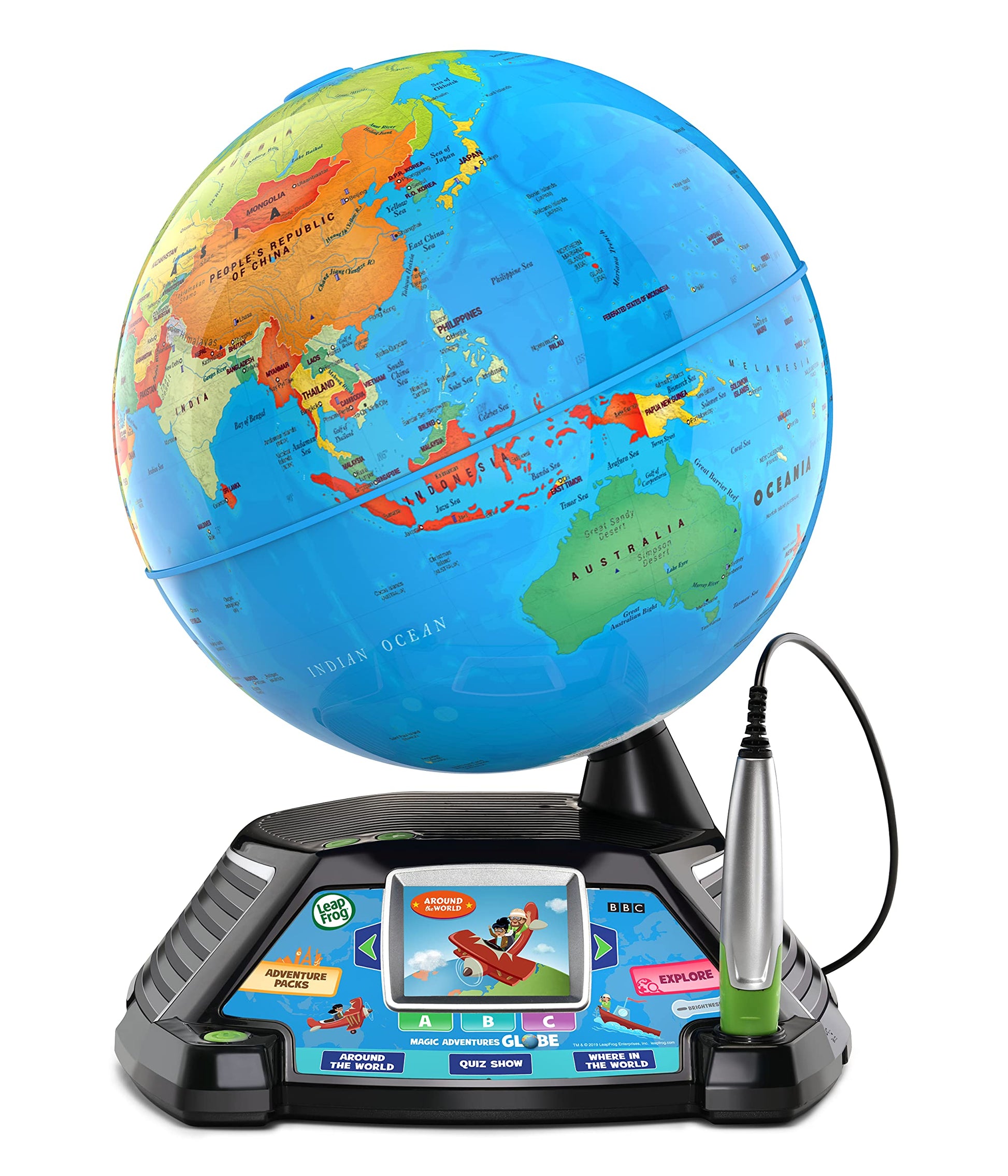 LeapFrog Interactive Childrens Globe  Smart Globe for Kids to Learn Geography While Having Fun  Pre School Educational Toys for Children 5  6  7+ Year Olds-New