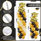 Gejoy 4 Sets Graduation Balloon Column Stand Kit with 314 Pcs Black Gold Latex Balloons 2025 Letters 6.5 ft Adjustable Metal Tub