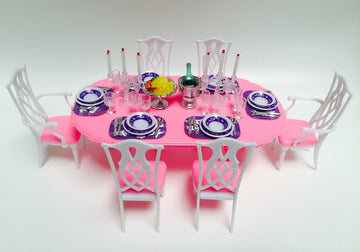 My Fancy Life Dollhouse Furniture - Dining Room Play Set