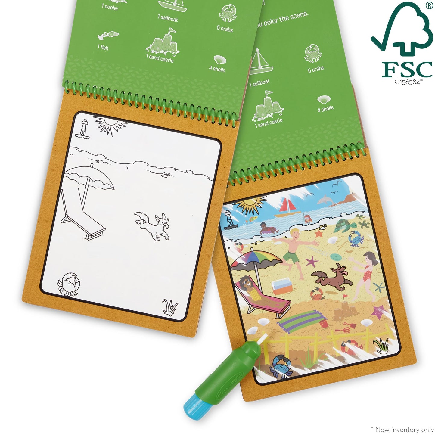 Melissa & Doug Lets Explore Water Wow! Seasons Water-Reveal Pad - Reusable On the Go Travel Activity - FSC Certified