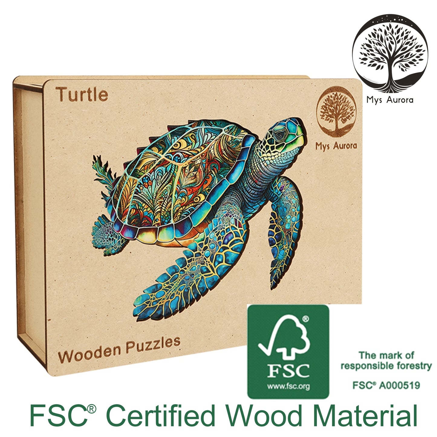 Wooden Jigsaw Puzzle For Adults And Kids Unique Shape Wood Colorful Beautiful Box Fun Challenge Brain Health Family Game Creativ