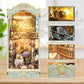 CRIOLPO Book Nook Kit - DIY Dollhouse Booknook  Book Nook Miniature Kit for Bookshelf Insert Decor Craft for mature-themed Teen Halloween  3D Wooden Puzzle Bookends with Sensor Led Light