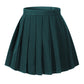 Beautifulfashionlife Womens School Uniform High Waist Solid Pleated Skirts (Xl,Dark Green)