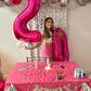Hot Pink Number 1 Balloon For First Birthday 40 Inch, 1St One Number Balloons Birthday Decorations For Girl Boy Toddler Baby