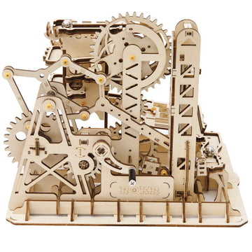 Rokr Marble Run 3D Wooden Puzzles Model Building Kits For Adults - Educational Project Brain Teaser, Diy Crafts For Adults & Kids (Fortress)