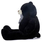 Ikasa Giant Teddy Bear Stuffed Animal Plush Toy,Large Bear Cute Jumbo Soft Toys,Huge Big Size Fluffy Plushy Fat Oversized Plushie,Gifts For Kids Girls Boys Girlfriend Children (Black, 47 Inches)
