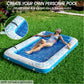 Jasonwell Inflatable Tanning Pool Lounger Float 4 in 1 Sun Tan Tub Sunbathing Lounge Raft Floatie Toys Water Filled Bed Mat Pad for Kids mature-themed Blow Up Kiddie Ball Pit Pool (XL)