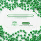 YAXINRUI 24 PCS St. Patricks Day Necklaces, Green Mardi Gras Christmas Bead Necklaces, 33'' St. Patrick's Day Green Beads St. Pa