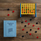 WS Game Company Connect Four Vintage Bookshelf Edition - Linen, Modern Burlap, Model 43417