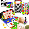 Tummy Time Mirror Baby Toys 3-6 Months Infant Newborn Toys 0-3 Months Brain Development Montessori Sensory Crinkle Toys Teether Black And White High Contrast Baby Toys 0-6 6-12 Month Boy Girl Gifts