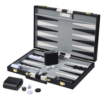Get The Games Out Backgammon Set, Classic Board Game Case, 2 Players, Includes Strategy & Tip Guide, Perfect for Parties and Fam